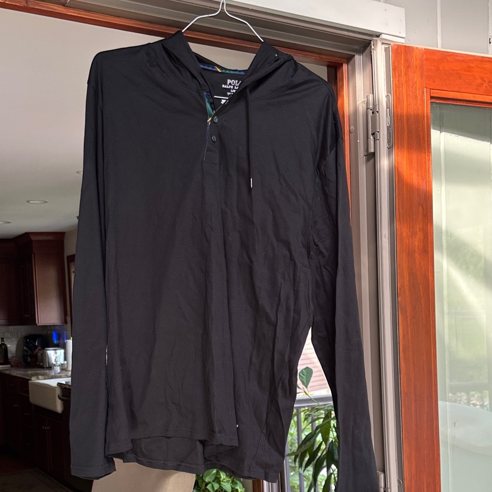 Ralph Lauren Black Polo with Signature Details